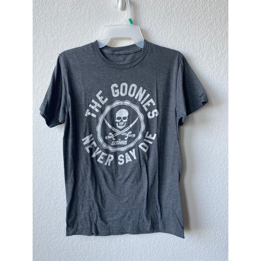 The Goonies Mens Graphic Print RETRO T-Shirt Size S Gray Charcoal